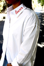 Load image into Gallery viewer, LOVER- Long Line Button Down Shirt (Oversized)