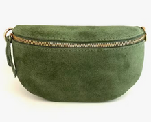 Load image into Gallery viewer, Cassette Barcelona - Suede Sling Bag, Green (Two Straps Included)
