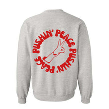 Load image into Gallery viewer, Pushin&#39; Peace Crewneck- Light Ash Grey
